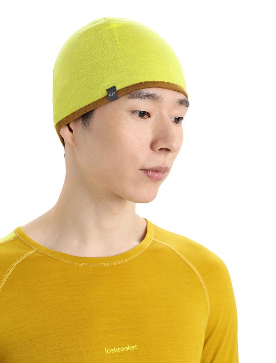 Chapeaux Icebreaker Unisex Merino Pocket Beanie Homme Vert | FR 1100ILHS